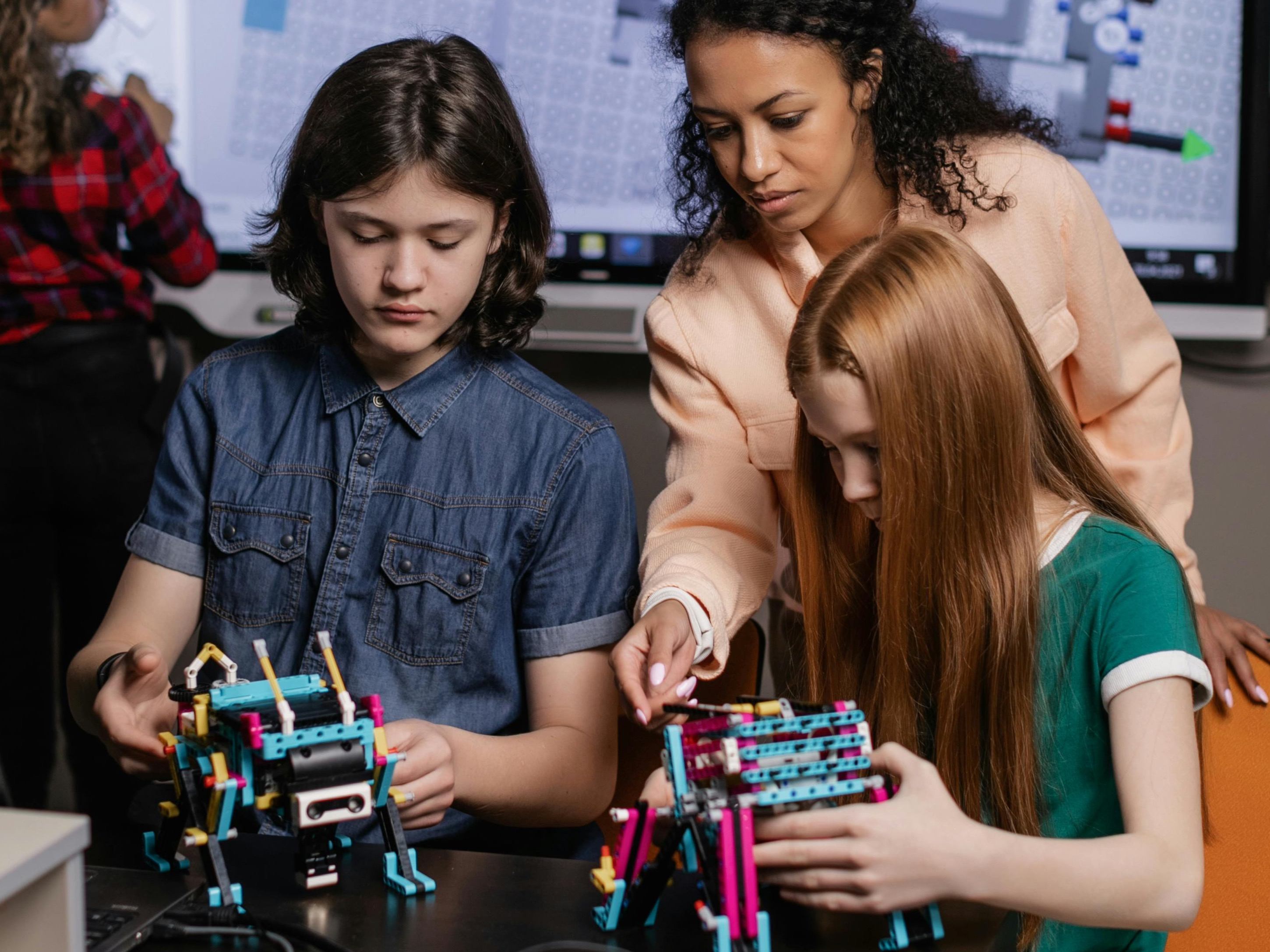 Girls Learning Robotics