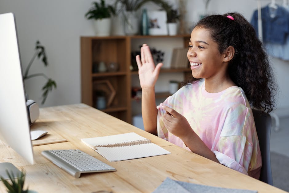 Girl Raising Her Hand